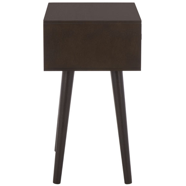 Safavieh LYLE Accent Table - Scandinavian-Inspired Design with Rich Color for Modern Living Spaces & Versatility Dark Chocolate ACC5702F