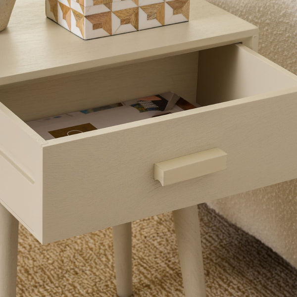 Safavieh LYLE Accent Table - Scandinavian-Inspired Design with Rich Color for Modern Living Spaces & Versatility Sand ACC5702G