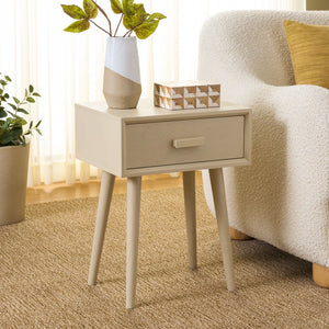 Safavieh LYLE Accent Table - Scandinavian-Inspired Design with Rich Color for Modern Living Spaces & Versatility Sand ACC5702G