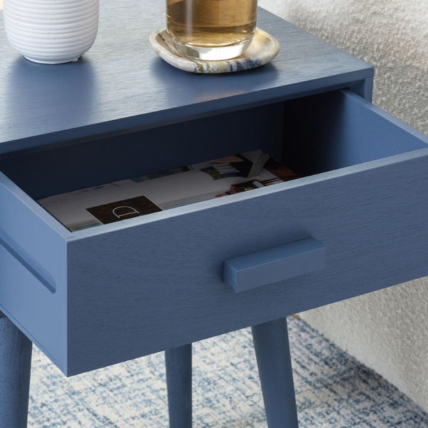 Safavieh LYLE Accent Table - Scandinavian-Inspired Design with Rich Color for Modern Living Spaces & Versatility Blue ACC5702H