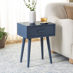 Safavieh LYLE Accent Table - Scandinavian-Inspired Design with Rich Color for Modern Living Spaces & Versatility Blue ACC5702H