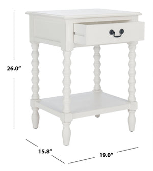 Safavieh Athena Accent Table - Classic Farmhouse Charm With Modern Design For Stylish Living Spaces And Storage Distressed White ACC5703A