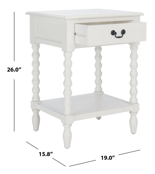 Safavieh Athena Accent Table - Classic Farmhouse Charm With Modern Design For Stylish Living Spaces And Storage Distressed White ACC5703A
