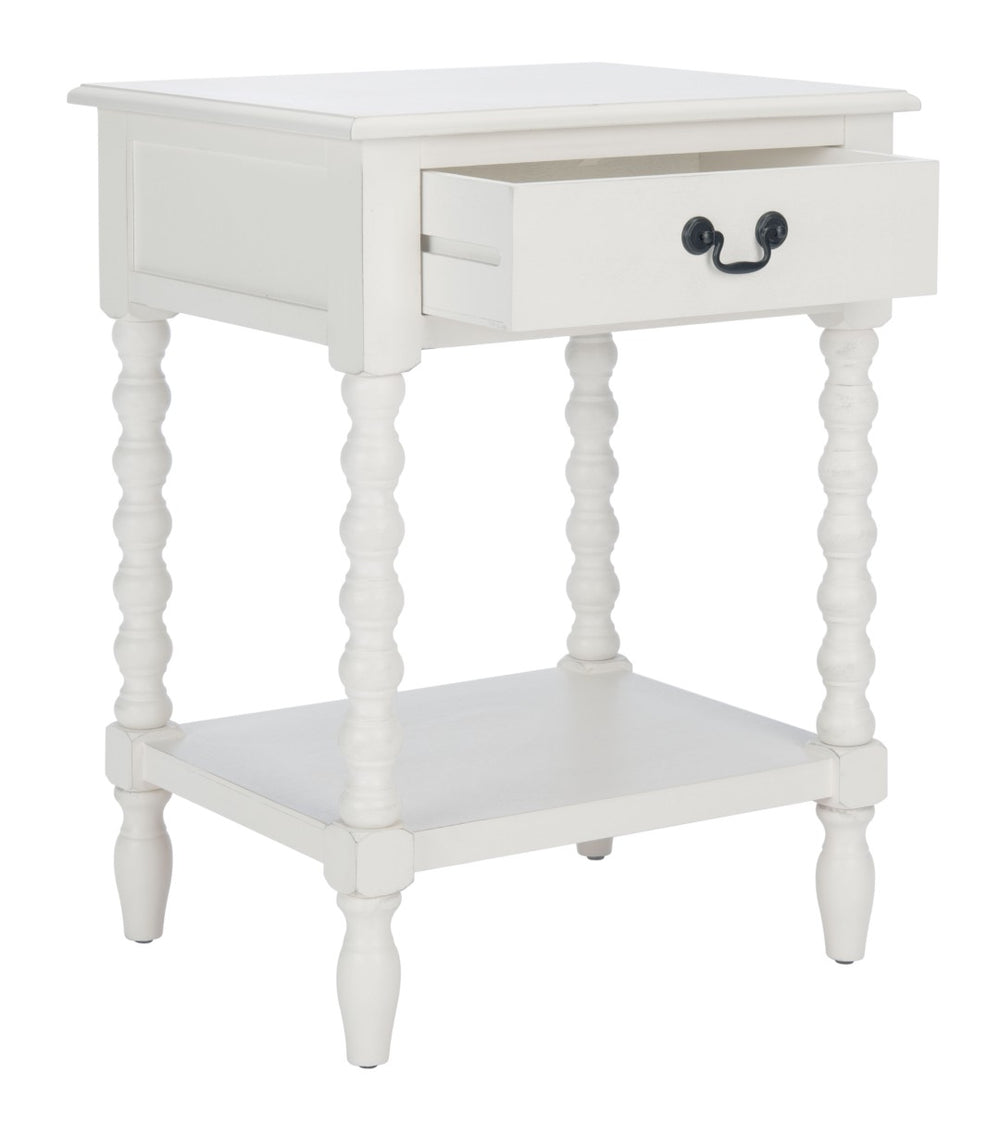 Safavieh Athena Accent Table - Classic Farmhouse Charm With Modern Design For Stylish Living Spaces And Storage Distressed White ACC5703A