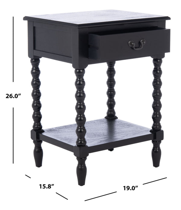 Safavieh Athena Accent Table - Classic Farmhouse Charm With Modern Design For Stylish Living Spaces And Storage Black ACC5703B