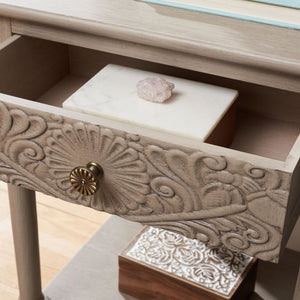 Safavieh Josie Elegant 1-Drawer Accent Table With Floral Carvings – Perfect For Living Rooms And Bedrooms ACC5706B