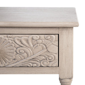 Safavieh Josie Elegant 1-Drawer Accent Table With Floral Carvings – Perfect For Living Rooms And Bedrooms ACC5706B