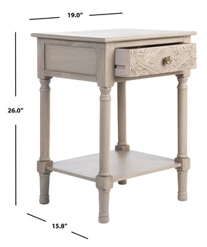 Safavieh Josie Elegant 1-Drawer Accent Table With Floral Carvings – Perfect For Living Rooms And Bedrooms ACC5706B