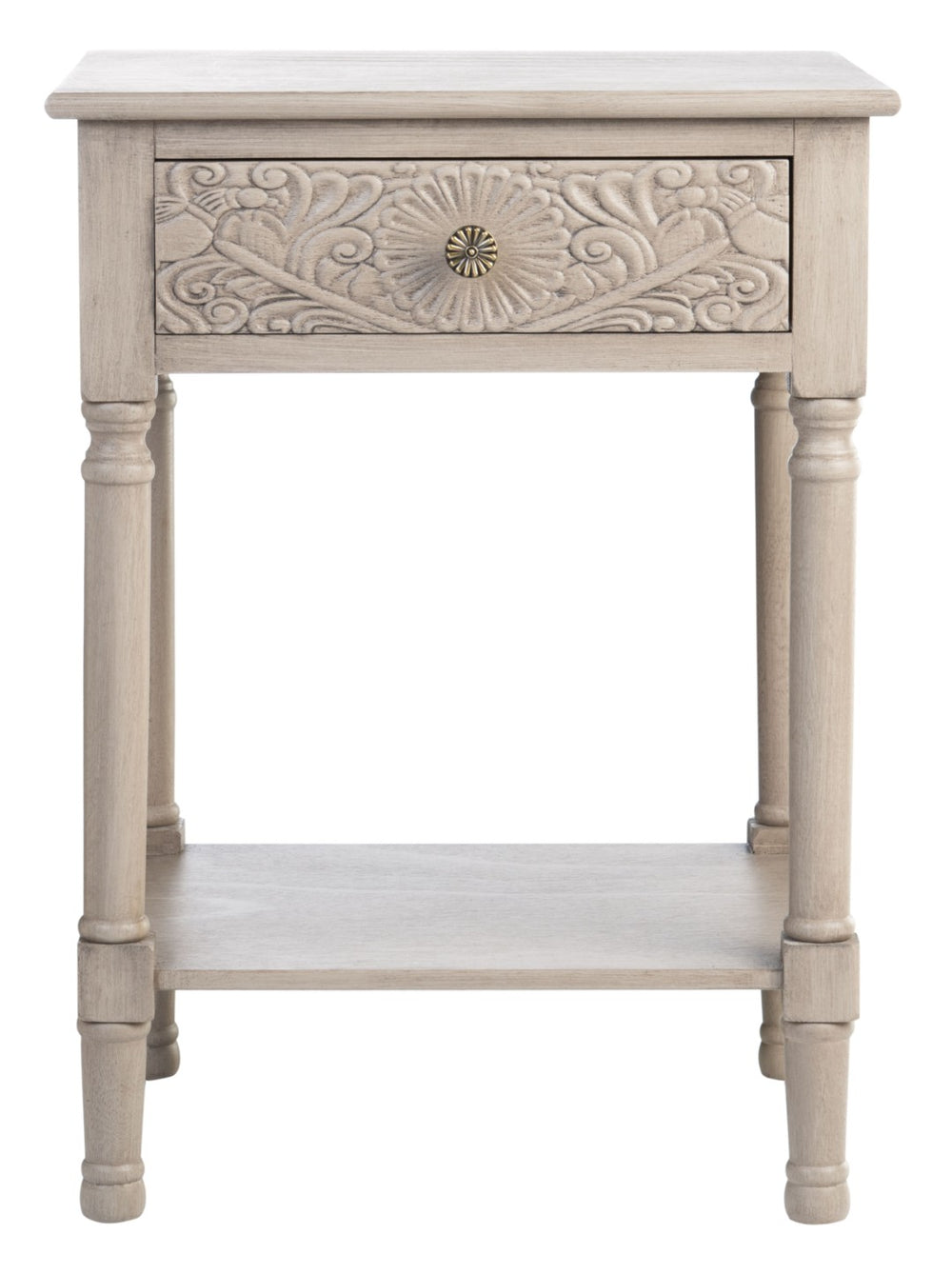 Safavieh Josie Elegant 1-Drawer Accent Table With Floral Carvings – Perfect For Living Rooms And Bedrooms ACC5706B