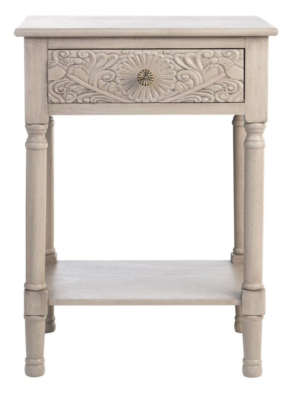 Safavieh Josie Elegant 1-Drawer Accent Table With Floral Carvings – Perfect For Living Rooms And Bedrooms ACC5706B