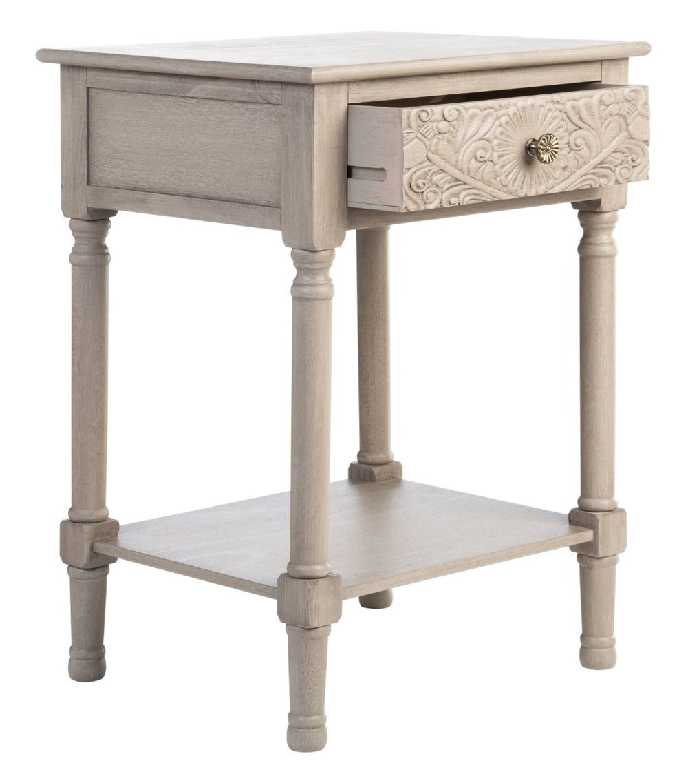 Safavieh Josie Elegant 1-Drawer Accent Table With Floral Carvings – Perfect For Living Rooms And Bedrooms ACC5706B