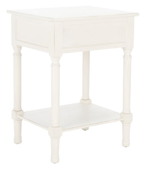 Safavieh Landers 1 Drawer Accent Table – Farmhouse Charm With Turned Legs And Versatile Storage For Every Room Distressed White ACC5708A
