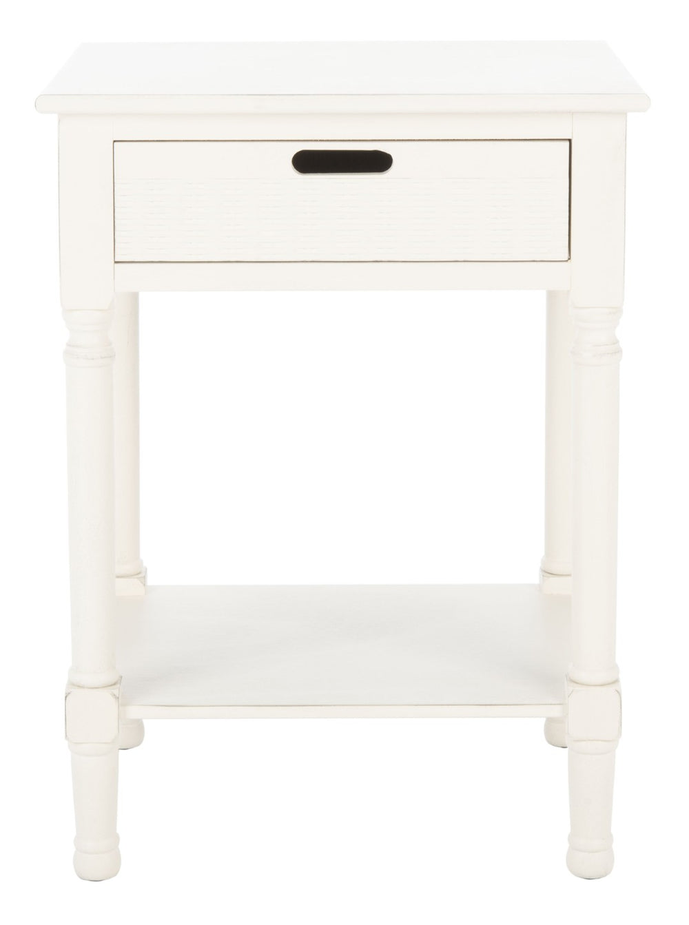 Safavieh Landers 1 Drawer Accent Table – Farmhouse Charm With Turned Legs And Versatile Storage For Every Room Distressed White ACC5708A