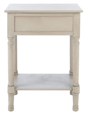 Safavieh Landers 1 Drawer Accent Table – Farmhouse Charm With Turned Legs And Versatile Storage For Every Room Greige ACC5708D