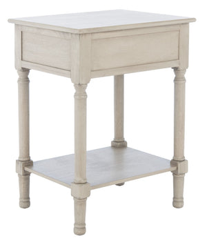 Safavieh Landers 1 Drawer Accent Table – Farmhouse Charm With Turned Legs And Versatile Storage For Every Room Greige ACC5708D