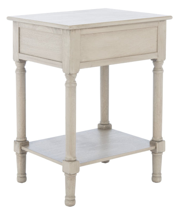 Safavieh Landers 1 Drawer Accent Table – Farmhouse Charm With Turned Legs And Versatile Storage For Every Room Greige ACC5708D