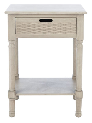 Safavieh Landers 1 Drawer Accent Table – Farmhouse Charm With Turned Legs And Versatile Storage For Every Room Greige ACC5708D