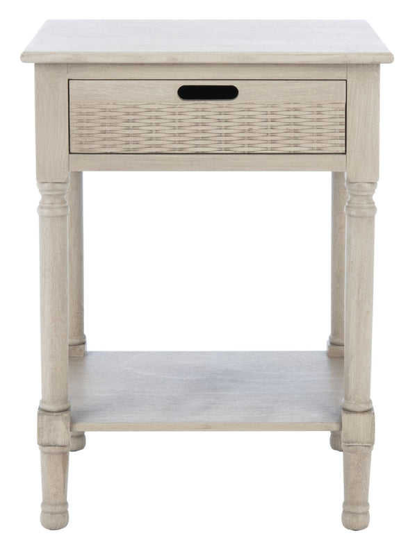 Safavieh Landers 1 Drawer Accent Table – Farmhouse Charm With Turned Legs And Versatile Storage For Every Room Greige ACC5708D