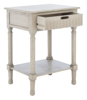 Safavieh Landers 1 Drawer Accent Table – Farmhouse Charm With Turned Legs And Versatile Storage For Every Room Greige ACC5708D
