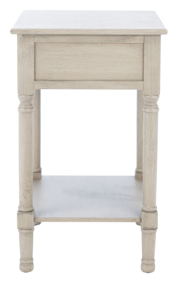 Safavieh Landers 1 Drawer Accent Table – Farmhouse Charm With Turned Legs And Versatile Storage For Every Room Greige ACC5708D