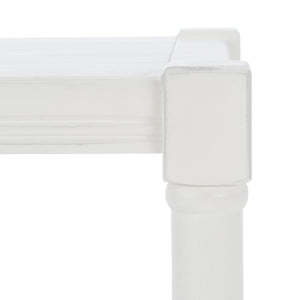 Safavieh Rafiki Rectangle Accent Table - British Colonial Charm With Elegant Turned Legs For Any Room Distressed White ACC5710A