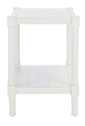 Safavieh Rafiki Rectangle Accent Table - British Colonial Charm With Elegant Turned Legs For Any Room Distressed White ACC5710A