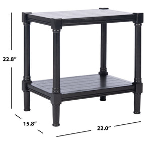 Safavieh Rafiki Rectangle Accent Table - British Colonial Charm With Elegant Turned Legs For Any Room Black ACC5710B