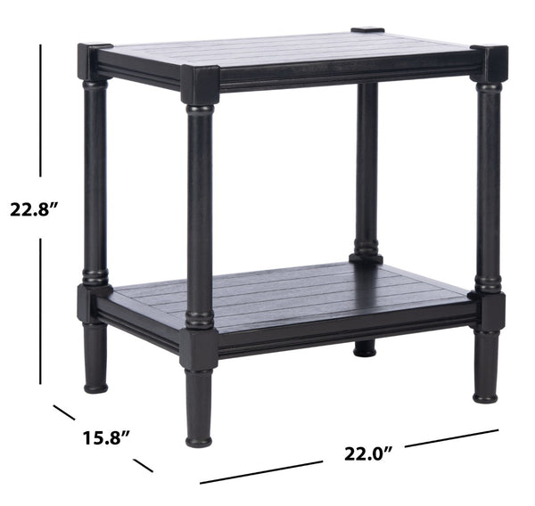 Safavieh Rafiki Rectangle Accent Table - British Colonial Charm With Elegant Turned Legs For Any Room Black ACC5710B