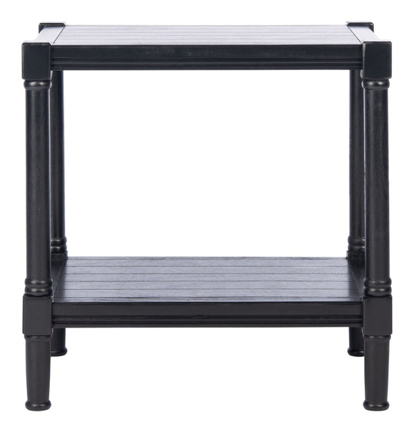 Safavieh Rafiki Rectangle Accent Table - British Colonial Charm With Elegant Turned Legs For Any Room Black ACC5710B