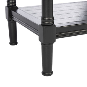 Safavieh Rafiki Rectangle Accent Table - British Colonial Charm With Elegant Turned Legs For Any Room Black ACC5710B
