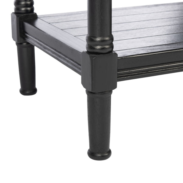 Safavieh Rafiki Rectangle Accent Table - British Colonial Charm With Elegant Turned Legs For Any Room Black ACC5710B