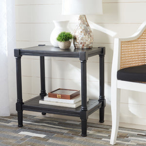 Safavieh Rafiki Rectangle Accent Table - British Colonial Charm With Elegant Turned Legs For Any Room Black ACC5710B
