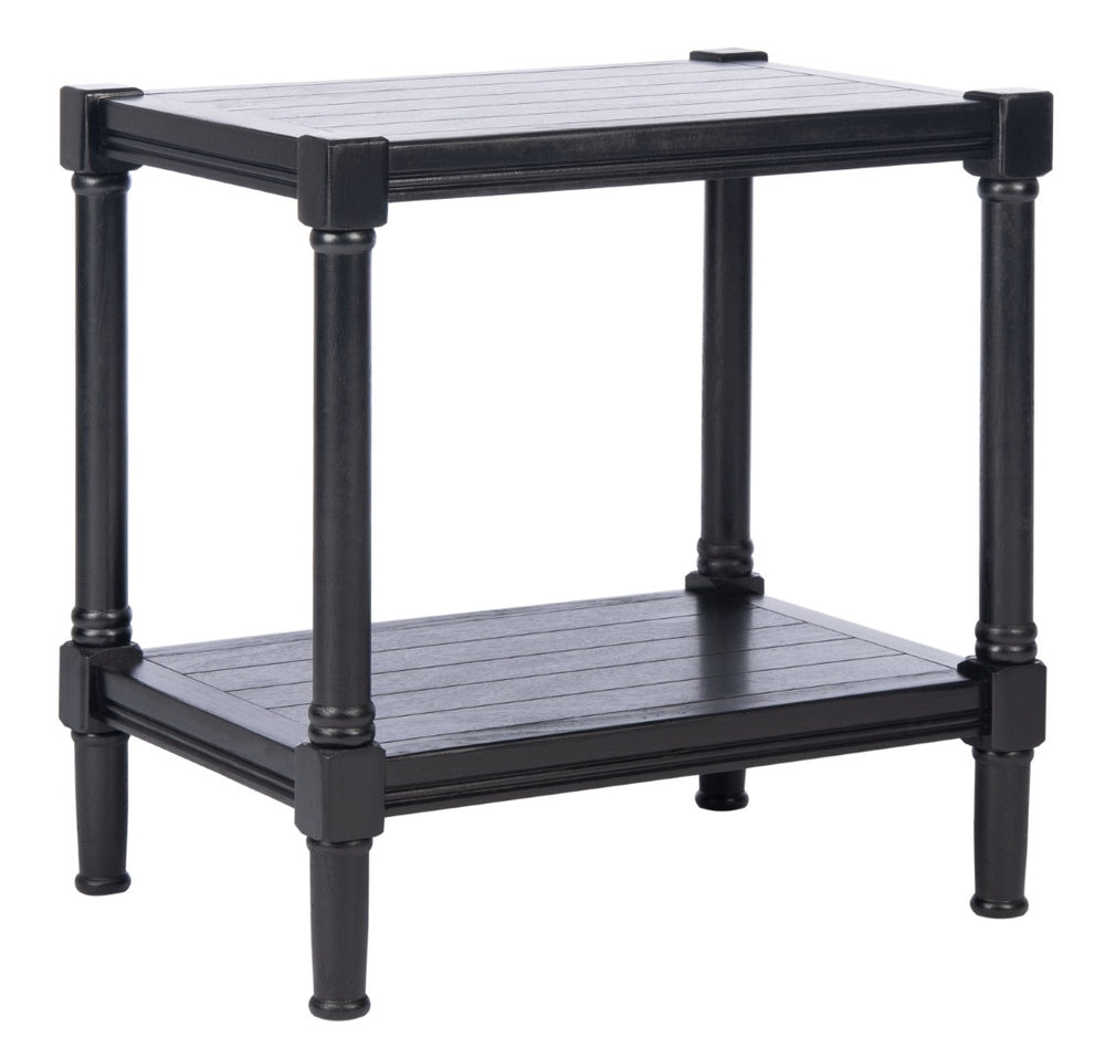 Safavieh Rafiki Rectangle Accent Table - British Colonial Charm With Elegant Turned Legs For Any Room Black ACC5710B