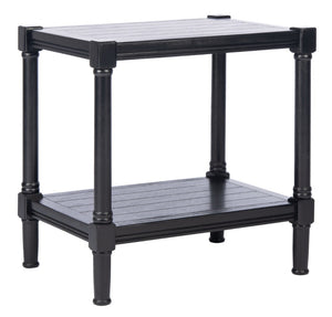 Safavieh Rafiki Rectangle Accent Table - British Colonial Charm With Elegant Turned Legs For Any Room Black ACC5710B