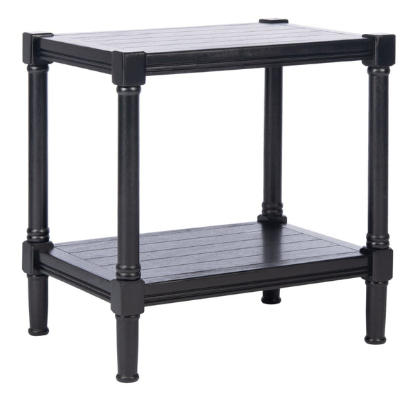 Safavieh Rafiki Rectangle Accent Table - British Colonial Charm With Elegant Turned Legs For Any Room Black ACC5710B