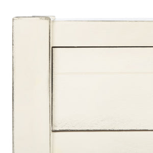Safavieh Filbert Elegant Accent Table With Geometric Shelf And Drawer - Timeless Charm For Any Room Style Distressed White ACC5711A