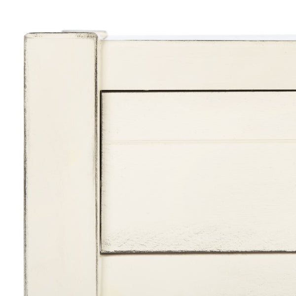 Safavieh Filbert Elegant Accent Table With Geometric Shelf And Drawer - Timeless Charm For Any Room Style Distressed White ACC5711A
