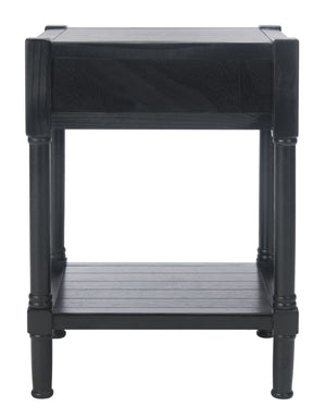 Safavieh Filbert Elegant Accent Table With Geometric Shelf And Drawer - Timeless Charm For Any Room Style Black ACC5711B