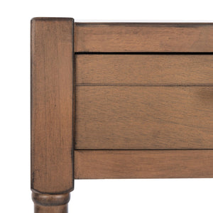 Safavieh Filbert Elegant Accent Table With Geometric Shelf And Drawer - Timeless Charm For Any Room Style Brown ACC5711C