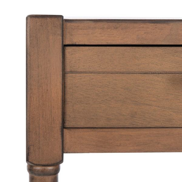 Safavieh Filbert Elegant Accent Table With Geometric Shelf And Drawer - Timeless Charm For Any Room Style Brown ACC5711C