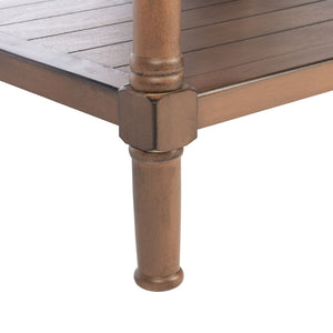 Safavieh Filbert Elegant Accent Table With Geometric Shelf And Drawer - Timeless Charm For Any Room Style Brown ACC5711C