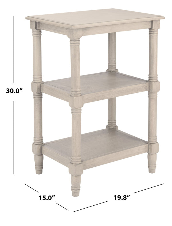 Safavieh Cassie 3-Shelf Accent Table – Timeless Elegance For Stylish Storage In Any Room Or Decor Style Greige ACC5715A
