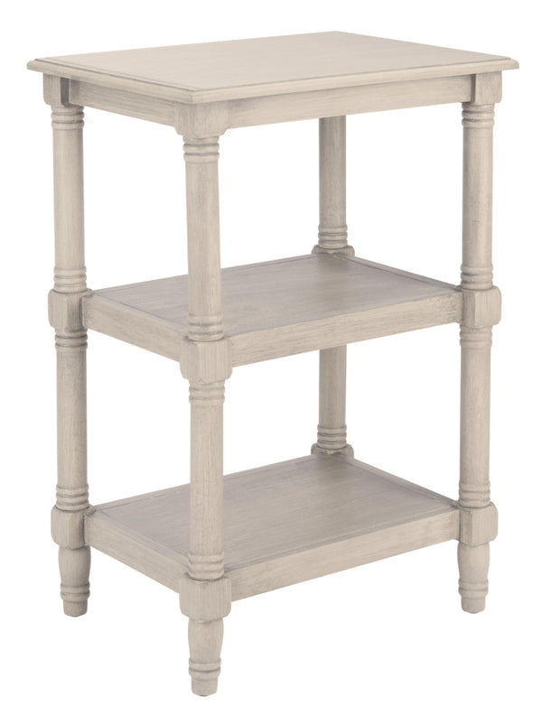 Safavieh Cassie 3-Shelf Accent Table – Timeless Elegance For Stylish Storage In Any Room Or Decor Style Greige ACC5715A