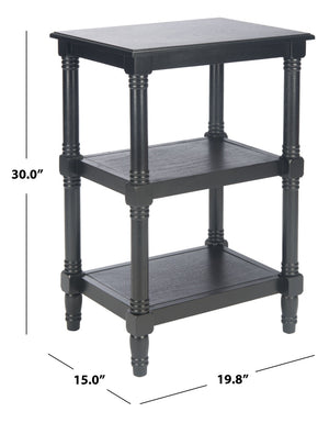 Safavieh Cassie 3-Shelf Accent Table – Timeless Elegance For Stylish Storage In Any Room Or Decor Style Black ACC5715B