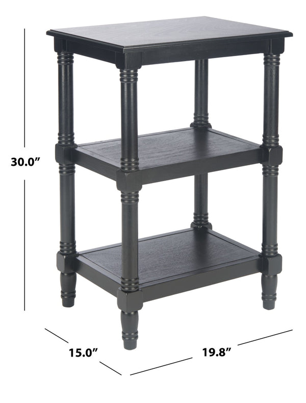 Safavieh Cassie 3-Shelf Accent Table – Timeless Elegance For Stylish Storage In Any Room Or Decor Style Black ACC5715B
