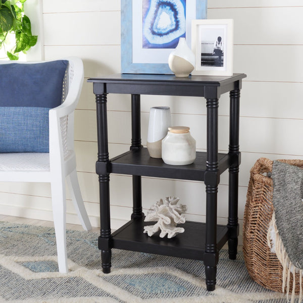 Safavieh Cassie 3-Shelf Accent Table – Timeless Elegance For Stylish Storage In Any Room Or Decor Style Black ACC5715B