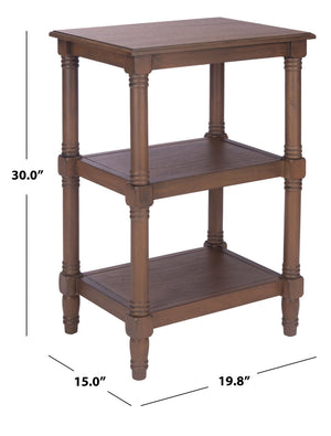 Safavieh Cassie 3-Shelf Accent Table – Timeless Elegance For Stylish Storage In Any Room Or Decor Style Brown ACC5715C