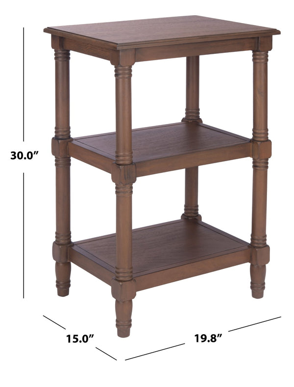 Safavieh Cassie 3-Shelf Accent Table – Timeless Elegance For Stylish Storage In Any Room Or Decor Style Brown ACC5715C