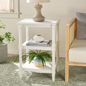 Safavieh Cassie 3-shelf Accent Table In Dark Chocolate - Stylish Storage For Heirlooms & Decor Enhancements Ivory Pine,Mdf Acc5715h