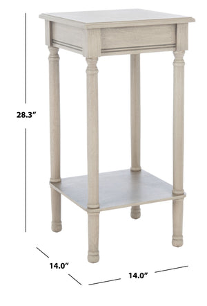 Safavieh Tinsley Square Accent Table - Versatile Sculptural Design With Timeless Craftsmanship For Any Space Greige ACC5716A